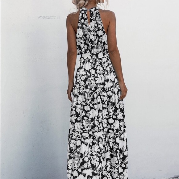 Boho Gypsy Halter Belted Maxi Dress New - Picture 12 of 15